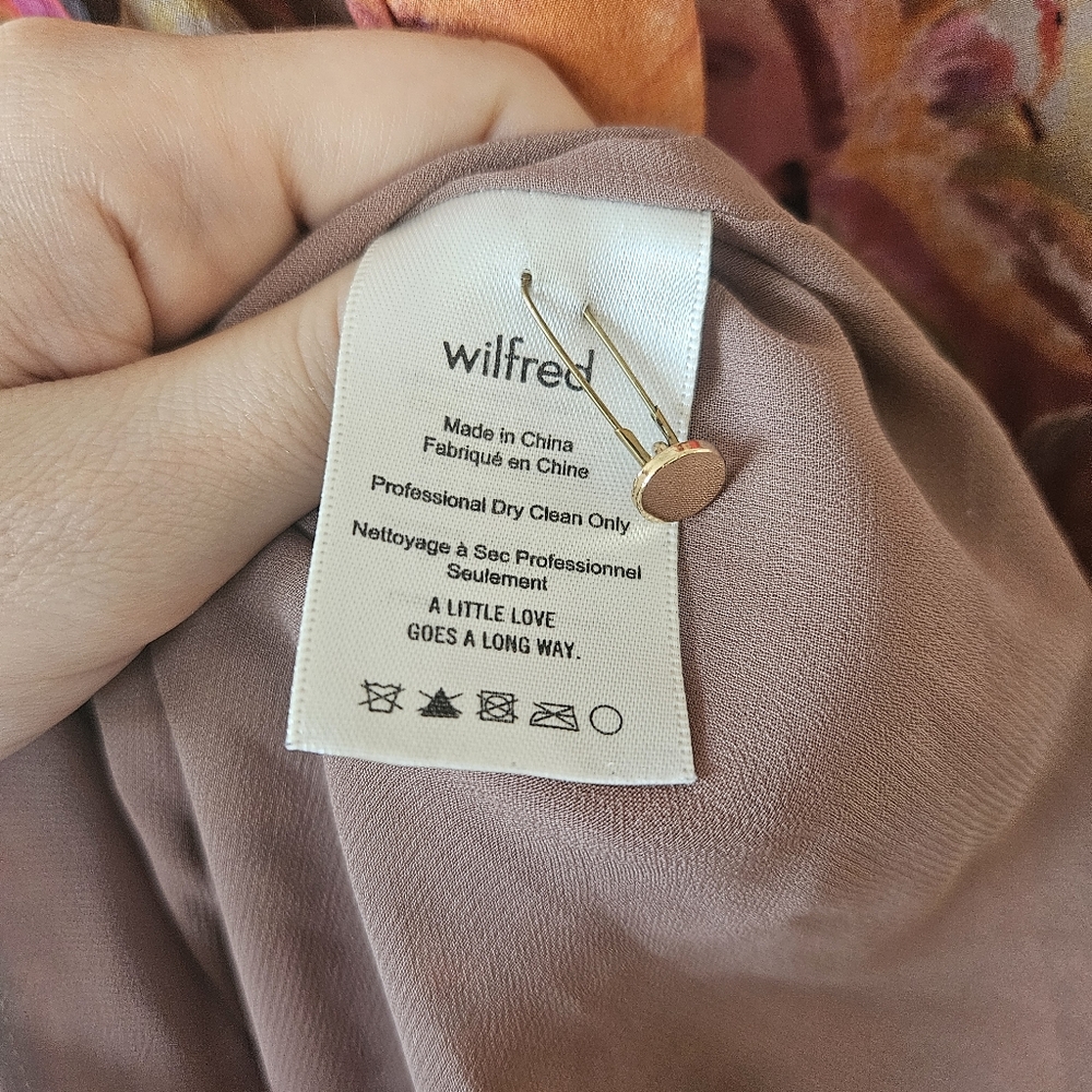 Aritzia Wilfred 100% Silk Rive Floral Colourful Romper Size Small - Picture 9 of 10